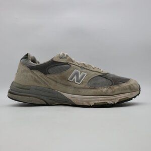New Balance 993 Made In USA Gray White Mens Size 13 D MR993GL Sneakers